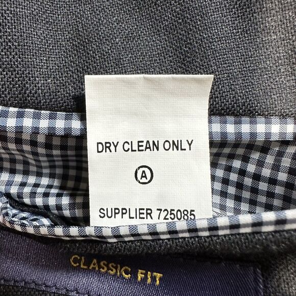 STAFFORD Mens Charcoal Wool Silver Buttons Blazer Jacket Sport Coat 42 R - Picture 7 of 9